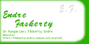 endre faskerty business card