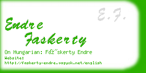 endre faskerty business card